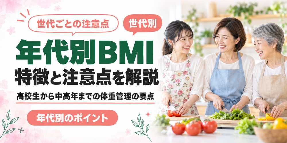 年代別BMIの特徴まとめ