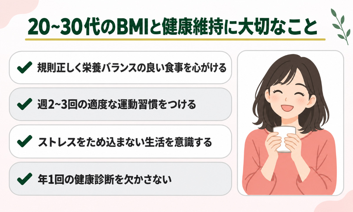 20代〜30代のBMIと健康維持に大切なこと