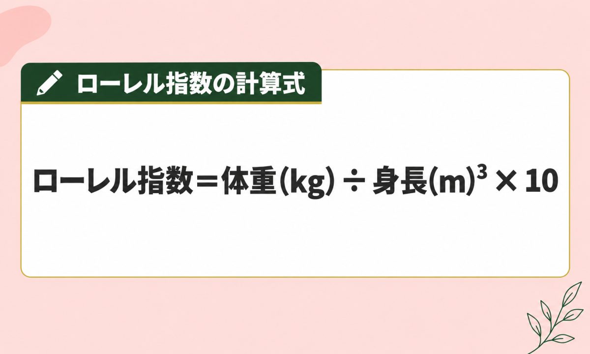 ローレル指数の計算式