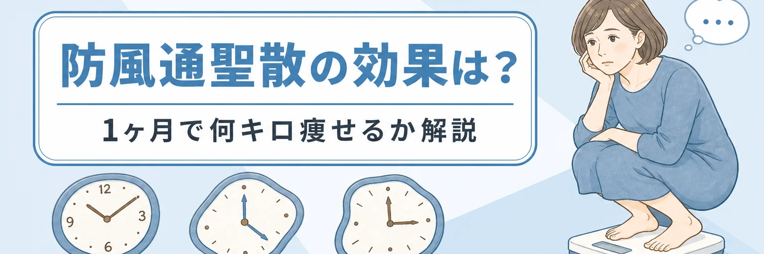 防風通聖散の効果効能・効果が出る期間