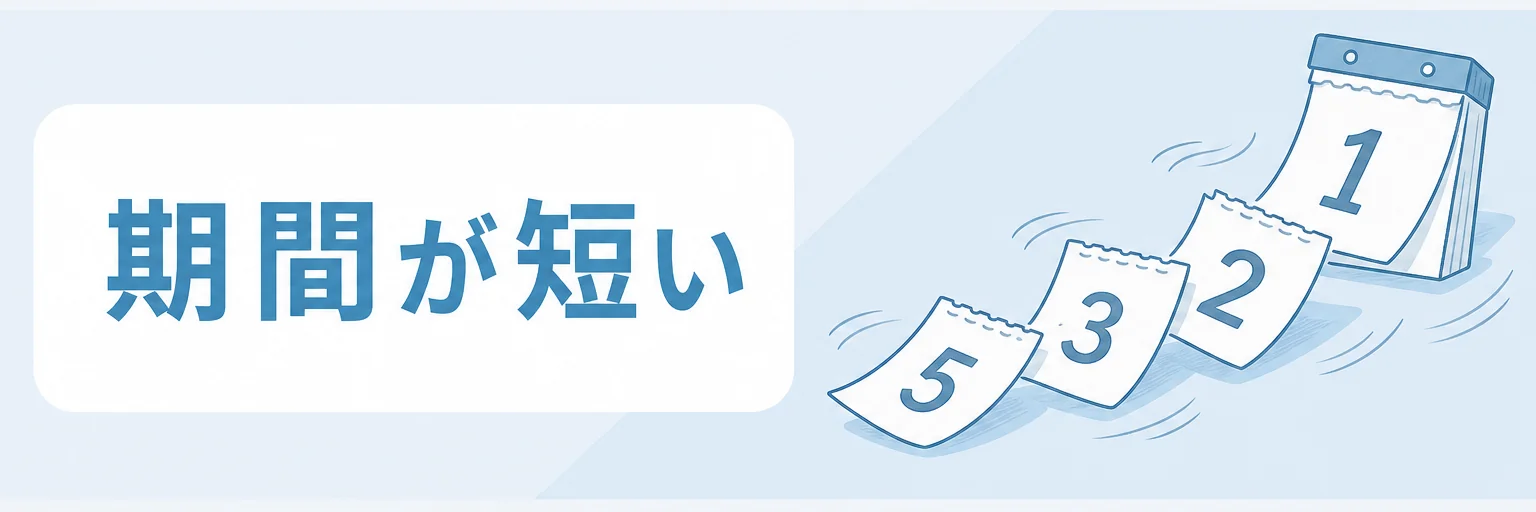 期間が短い