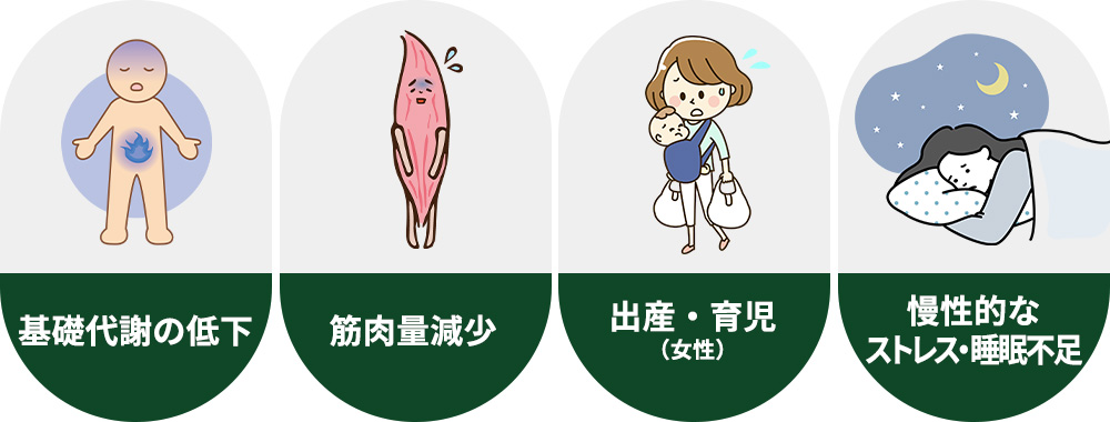 30代の太る原因まとめ