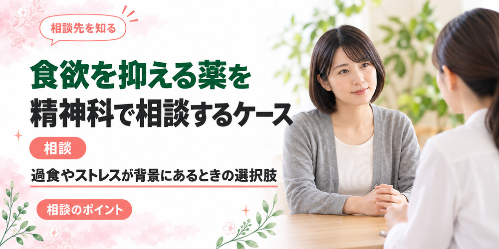 食欲を抑える薬を精神科で相談するケース
