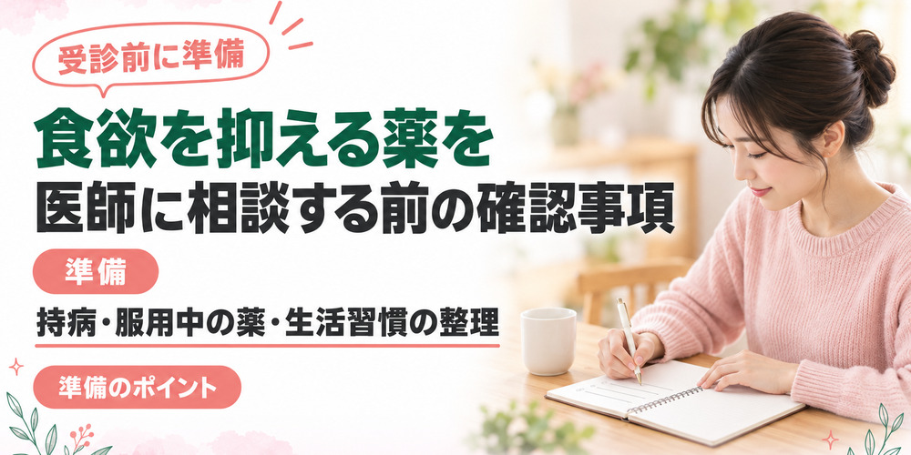 食欲を抑える薬を医師に相談する前の確認事項