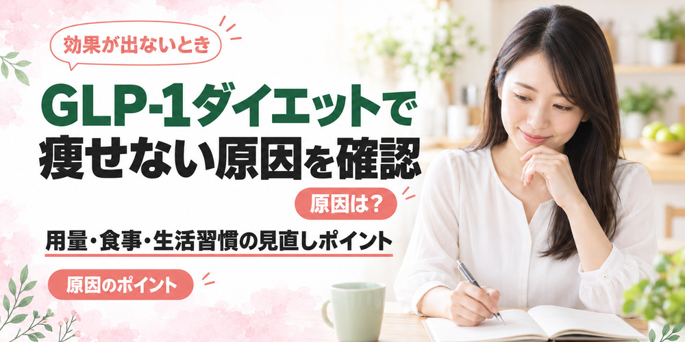 GLP-1ダイエットで痩せない原因をまず確認する