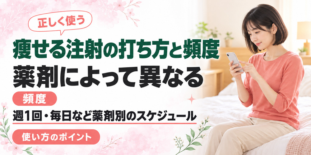 痩せる注射の打ち方と頻度は薬剤によって異なる