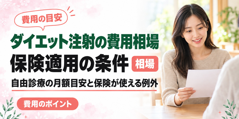 ダイエット注射の費用相場と保険適用の条件