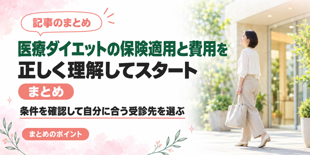 医療ダイエットの保険適用と費用を正しく理解してスタートする