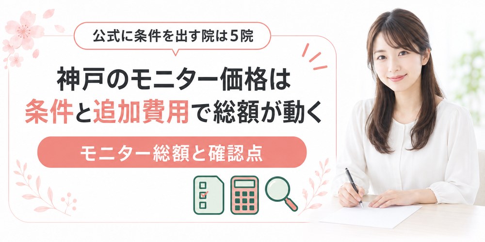 神戸の医療ダイエットでモニターの条件と契約前の追加費用を整理した図