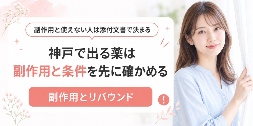 神戸の医療ダイエットで使う薬の副作用と処方を受けられない人の条件を整理した図