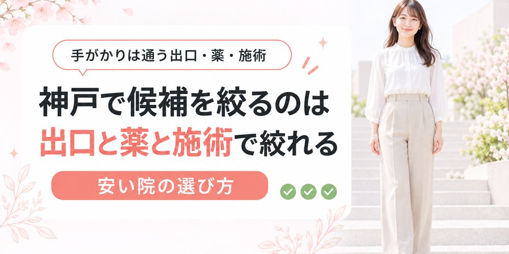 神戸の医療ダイエットを通う出口と薬と施術の3つで絞り込むまとめ