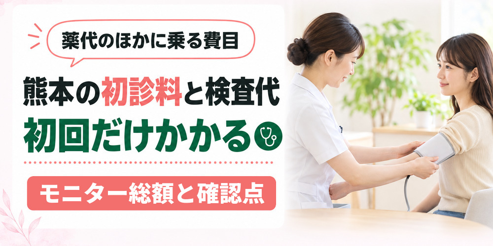 熊本の医療ダイエットで薬代や施術代のほかにかかる費用を並べた図