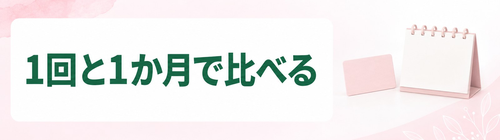 京都は1回あたりと1か月あたりに分けて費用を比べることを示した帯