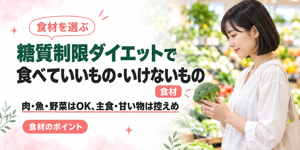 糖質制限ダイエットで食べていいもの・食べてはいけないもの