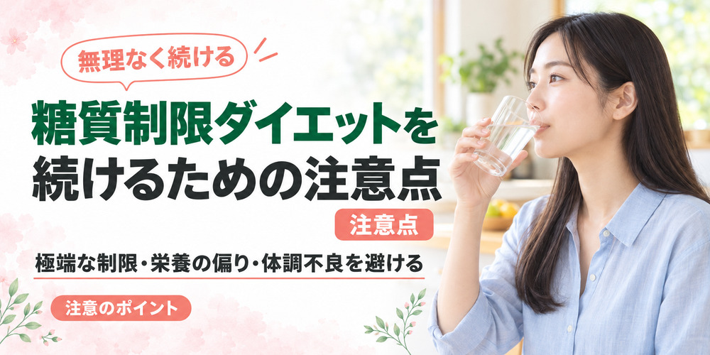 糖質制限ダイエットを無理なく続けるための注意点