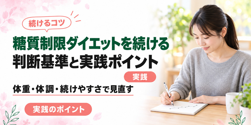 糖質制限ダイエットを続けるための判断基準と実践ポイント