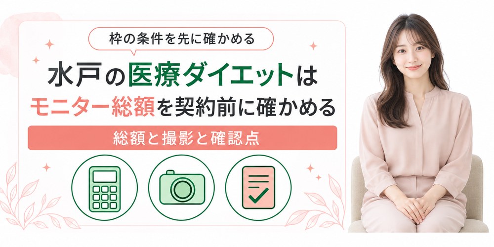 水戸の医療ダイエットでモニターと割引の条件を契約前に確かめる図