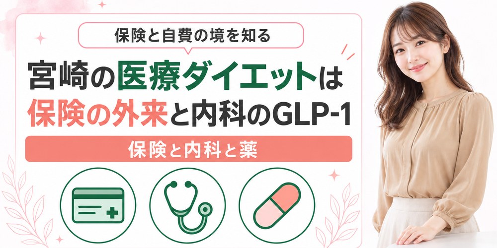 宮崎の保険が使える肥満外来と自費のダイエット薬の線引きの図