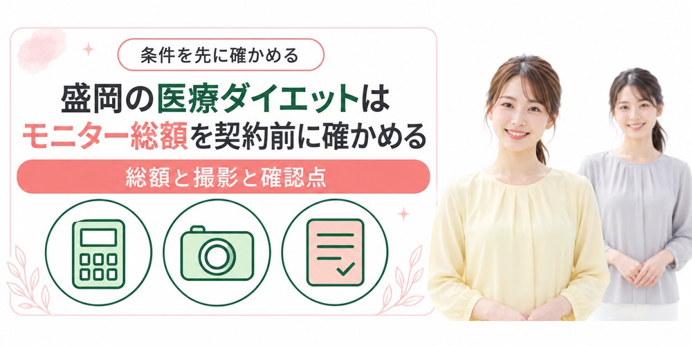 盛岡の医療ダイエットのモニター価格と契約前に確かめる費用