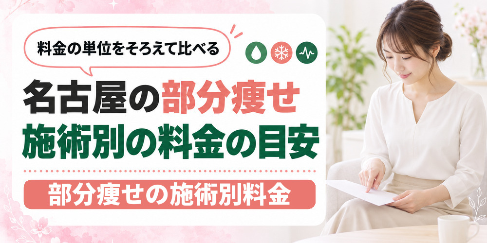 名古屋の部分痩せは施術別に料金の単位が変わる