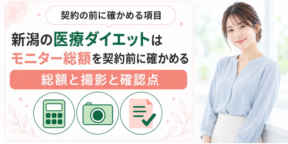 新潟の医療ダイエットでモニター価格を使うときの条件と総額の数え方