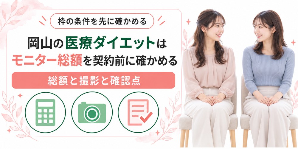 岡山の医療ダイエットのモニター価格と契約前に確かめる費用