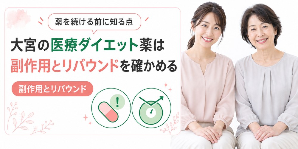 大宮の医療ダイエットで出る消化器の症状と薬を受けられない人の条件を整理した図