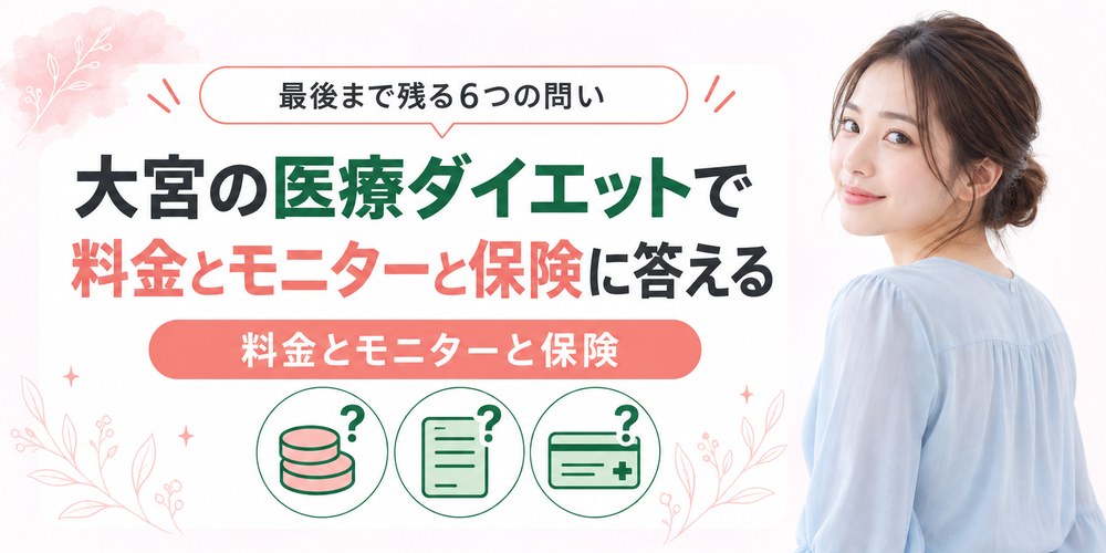 大宮の医療ダイエットで残りやすい料金とモニターと保険の6つの疑問