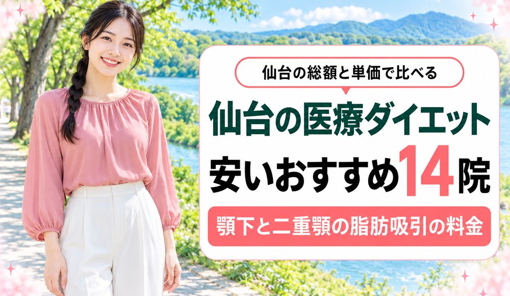 仙台で医療ダイエットが安いおすすめクリニック14院！顎下と二重顎の脂肪吸引の料金