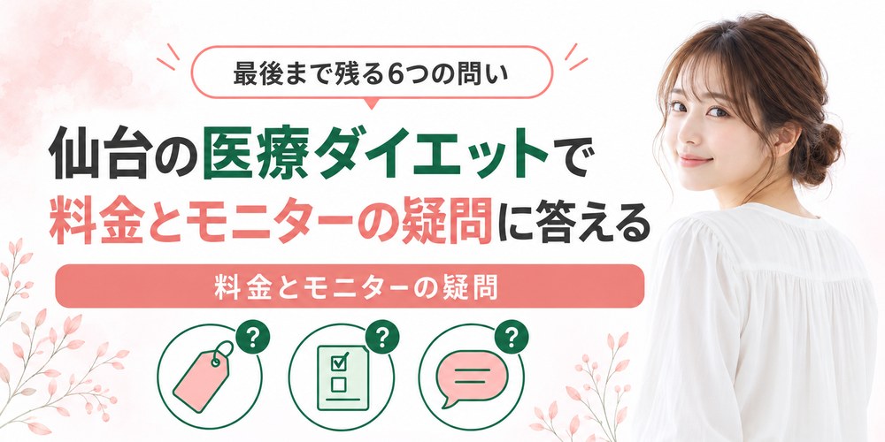 仙台の医療ダイエットで質問が集まる料金とモニターと保険の論点