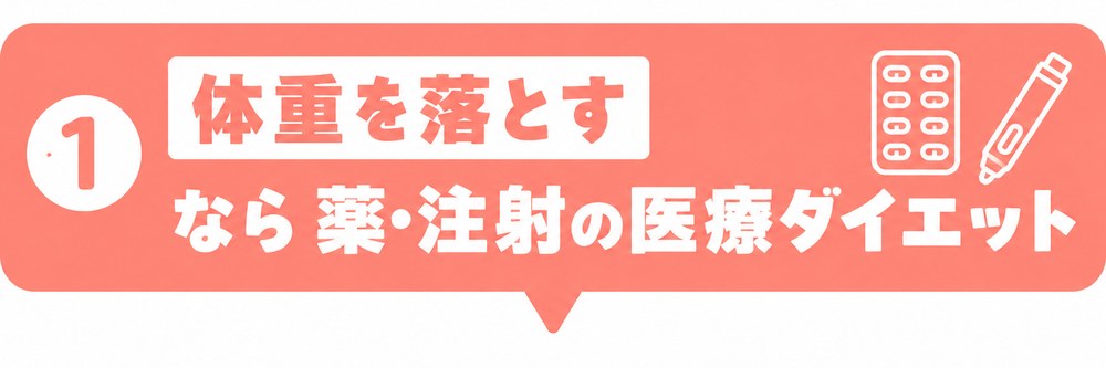 体重を落としたい人に向く医療ダイエットの薬と注射