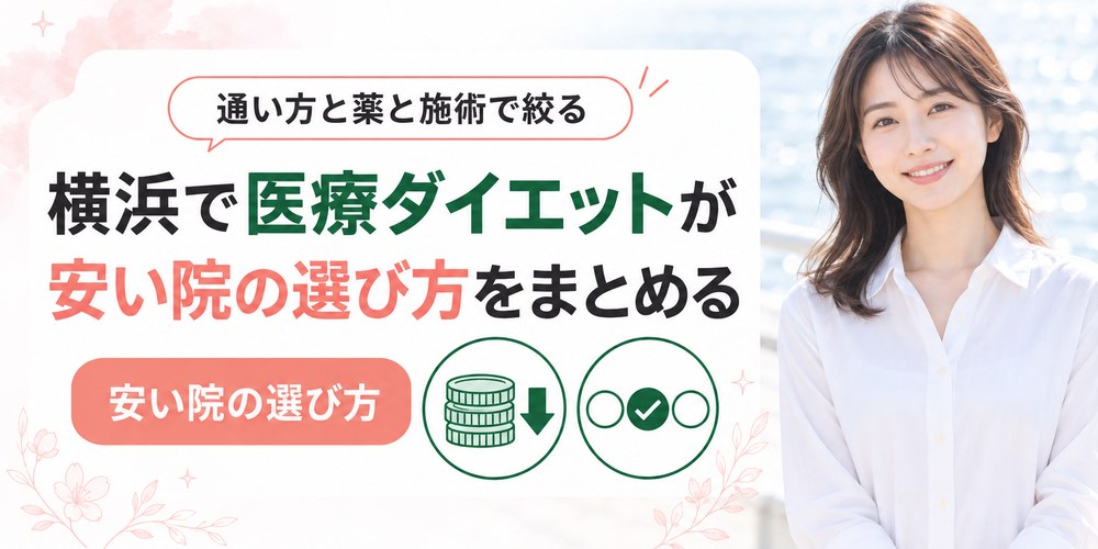 横浜の医療ダイエットを通う形と薬を続ける形で選び分けるまとめの図