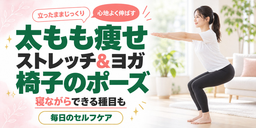 太もも痩せに効くストレッチとヨガは?寝ながら即効も紹介