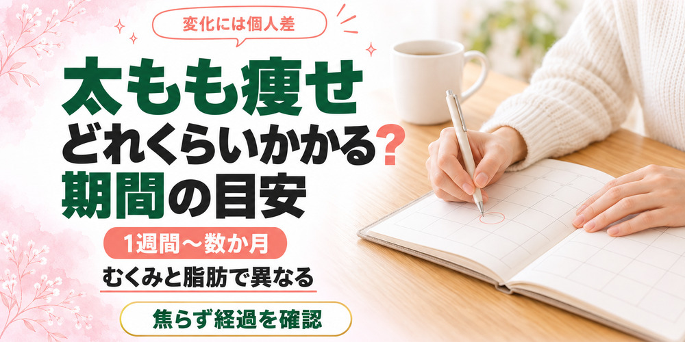 太もも痩せはどれくらいかかる?むくみ即効と脂肪減の期間の目安