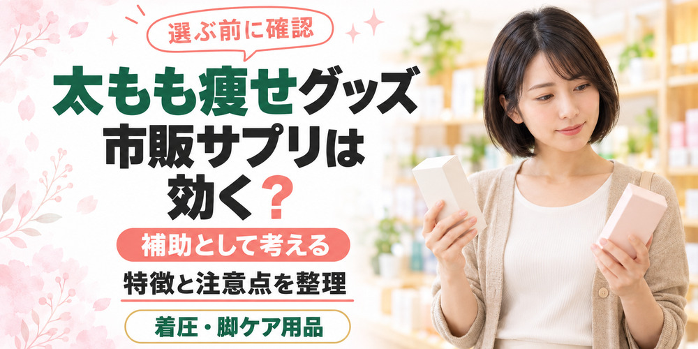 太もも痩せグッズや市販サプリは効く?