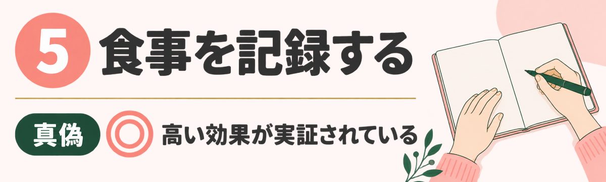 真偽5食事を記録する