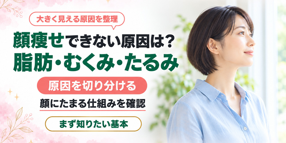 顔痩せできない原因は?顔に脂肪やむくみがたまる仕組み