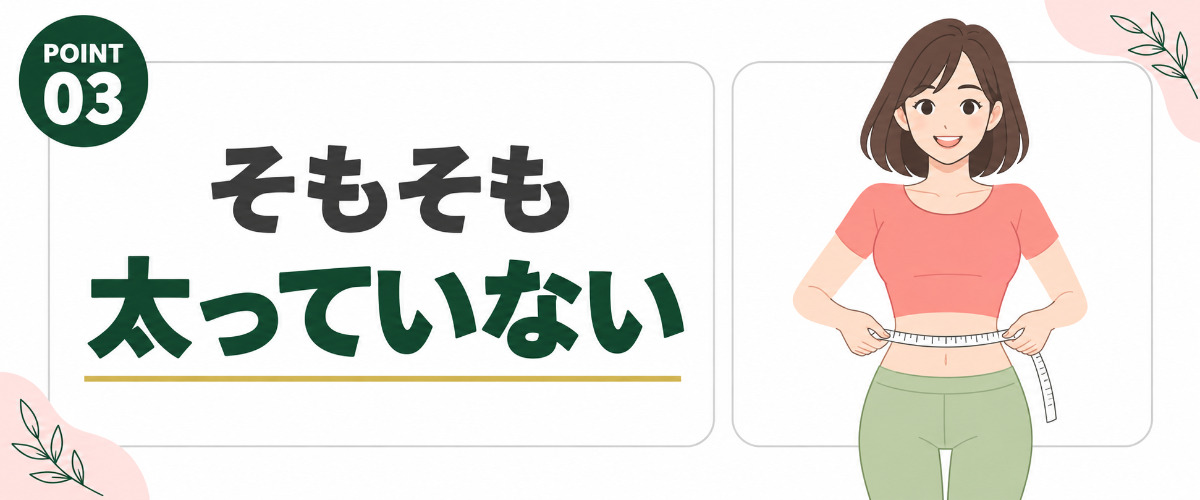 そもそも太っていない