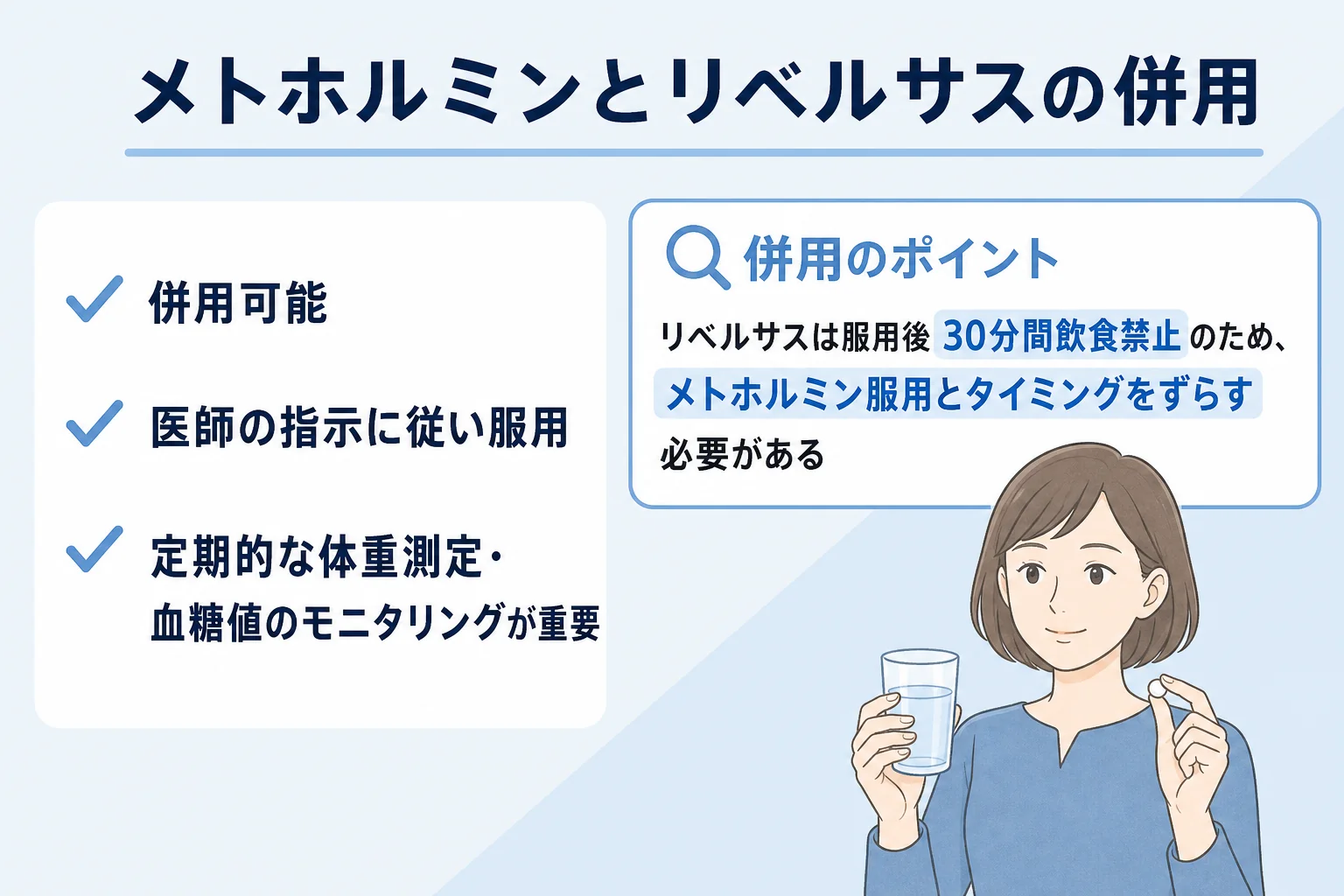 メトホルミンとリベルサスの併用についてまとめ
