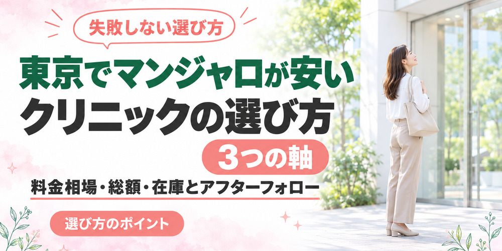 東京でマンジャロが安いおすすめクリニック