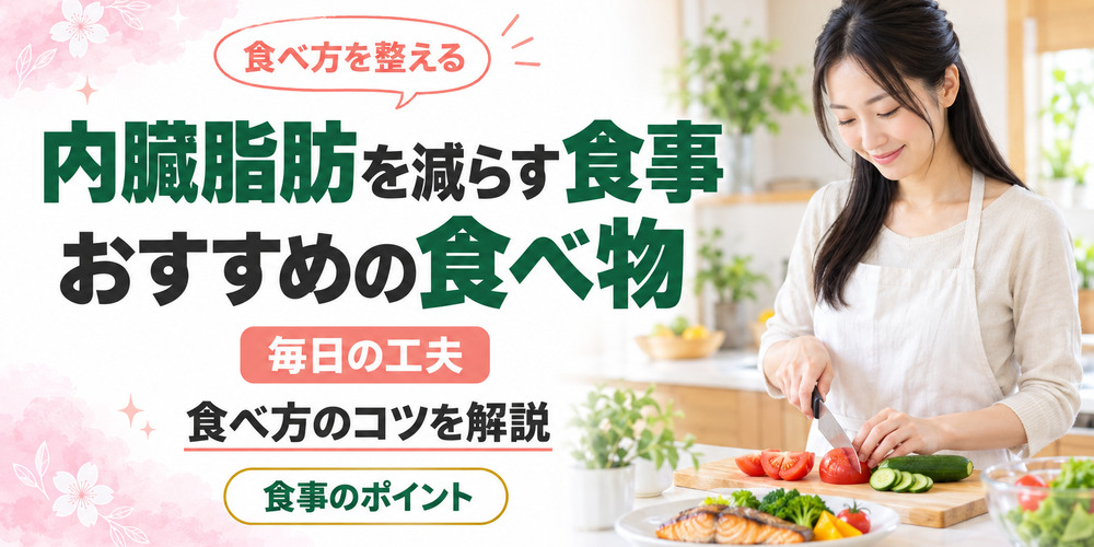 内臓脂肪を減らす食事のコツ!おすすめの食べ物と食べ方を解説