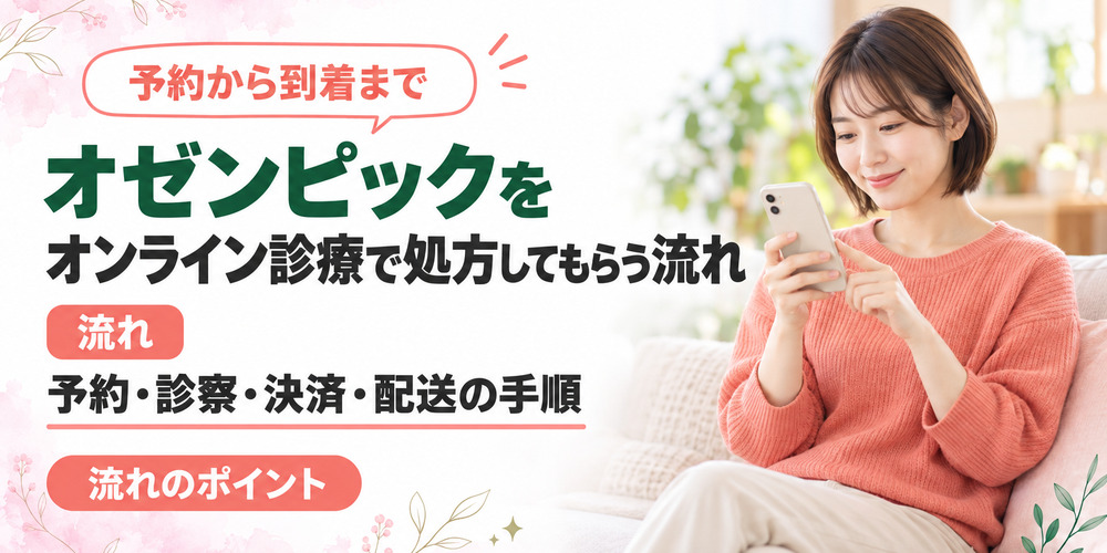 オゼンピックをオンライン診療で購入するフロー