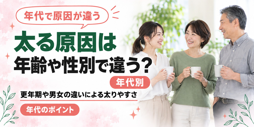 年齢・性別で違う太る原因