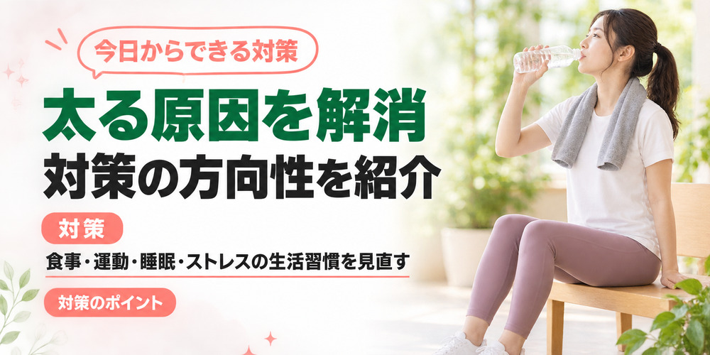 太る原因を解消する対策の方向性