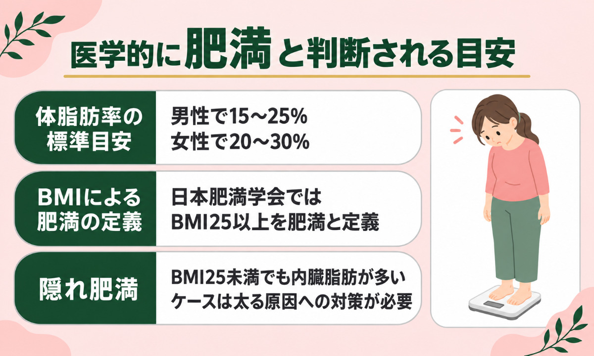 医学的に肥満と判断される3つの目安