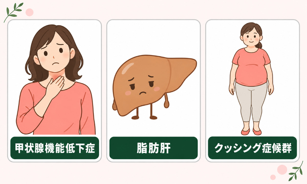 甲状腺機能低下症・脂肪肝・クッシング症候群のアイコン